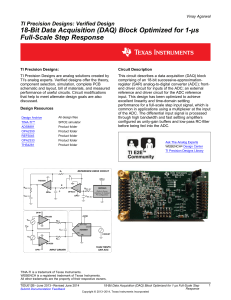 18-Bit Data Acquisition (DAQ) Block Optimized for 1-µs Full