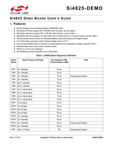 Si4825 Demo Board User`s Guide