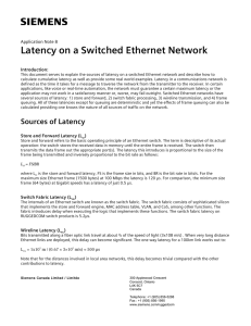 Latency on a Switched Ethernet Network