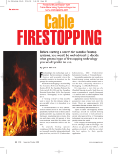 Cable firestopping - International Firestop Council