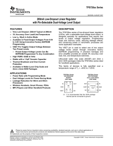 200mA Low Dropout Linear Regulator with Pin