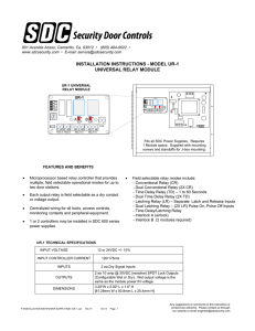 Installation - Security Door Controls