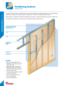 Speedline Partitioning Systems - Stud and Track