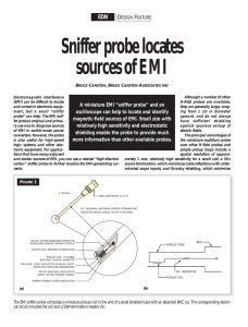 Sniffer probe locates sources of EMI