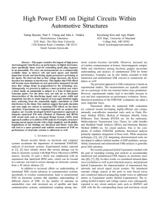High Power EMI on Digital Circuits Within Automotive Structures