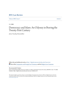 Democracy and Islam: An Odyssey in Braving the Twenty