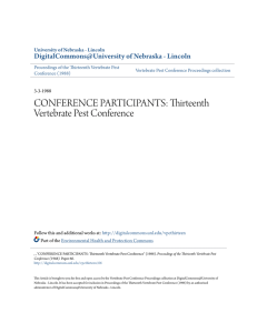 CONFERENCE PARTICIPANTS: Thirteenth Vertebrate Pest