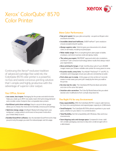 ColorQube 8570 Solid Ink Color Printer - Product Brochure