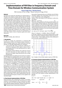 Implementation of FIR filter in frequency Domain and Time