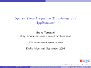 Keynote 1: Sparse Time-Frequency Transforms and Applications