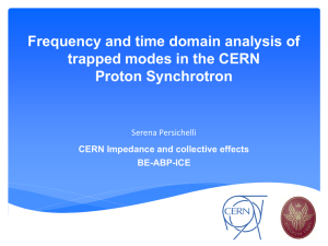 Frequency and time domain analysis of trapped modes in the CERN