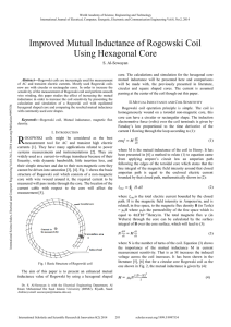 Improved Mutual Inductance of Rogowski Coil Using Hexagonal Core