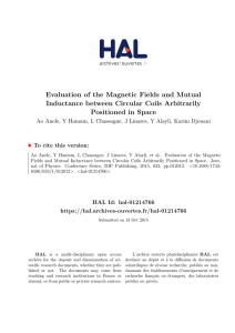 Evaluation of the Magnetic Fields and Mutual Inductance