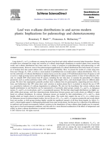 Leaf wax n-alkane distributions in and across modern plants