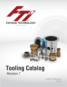 FTI Tooling Catalog - Fatigue Technology