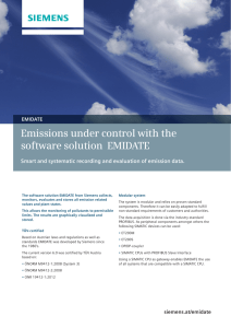 Emissions under control with the software solution EMIDATE