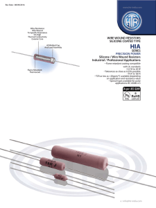 WIRE WOUND RESISTORS SILICONE COATED TYPE SERIES