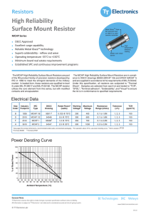 High Reliability Surface Mount Resistor