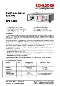 Burst generator 125 kHz SFT 1400