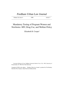 Mandatory Testing of Pregnant Women and Newborns