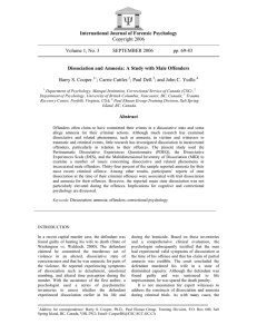 International Journal of Forensic Psychology Copyright 2006