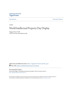 World Intellectual Property Day Display - TigerPrints