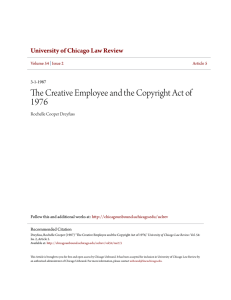 The Creative Employee and the Copyright Act of 1976