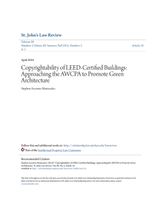 Copyrightability of LEED-Certified Buildings