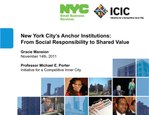New York City`s Anchor Institutions