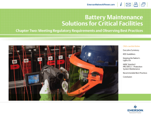 Battery Maintenance Solutions for Critical Facilities