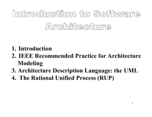 1. Introduction 2. IEEE Recommended Practice for Architecture