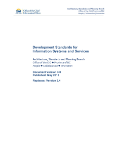 Development Standards for Information Systems and Services 5