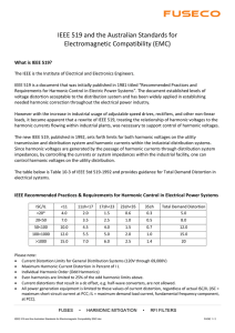 IEEE 519 and the Australian Standards for Electromagnetic