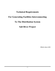 Technical Requirements For Generating Facilities