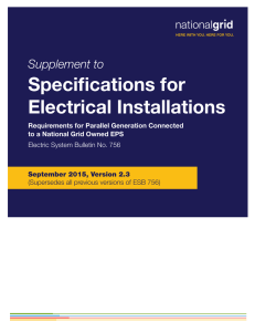 Specifications for Electrical Installations