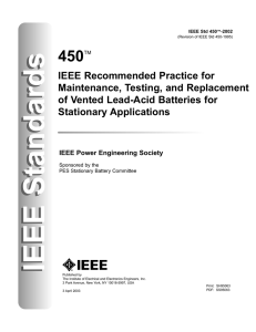 IEEE Recommended Practice for Maintenance, Testing, and