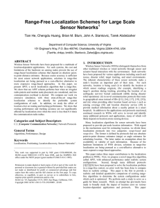 Range-Free Localization Schemes for Large Scale Sensor Networks