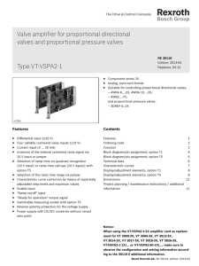 Valve amplifier for proportional directional valves and