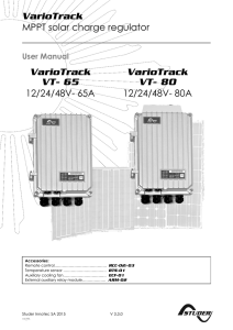 VarioTrack MPPT solar charge regulator VarioTrack VT