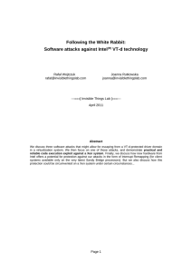 Software attacks against Intel(R) VT-d technology