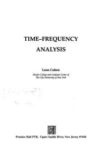 TIME-FREQUENCY ANALYSIS