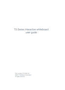 TS Series interactive whiteboard user guide