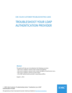 Troubleshoot your LDAP Authentication Provider