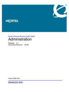 Nortel Ethernet Routing Switch 8600 Administration