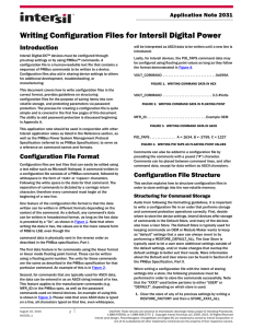 AN2031: Writing Configuration Files for Intersil Digital Power