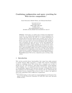 Combining configuration and query rewriting for - LIRIS