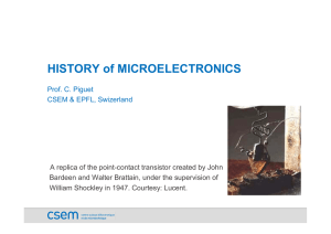 HISTORY of MICROELECTRONICS