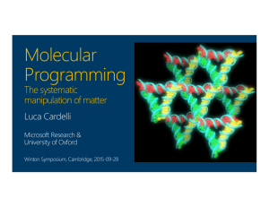 Molecular Programming - Winton Programme for the Physics of