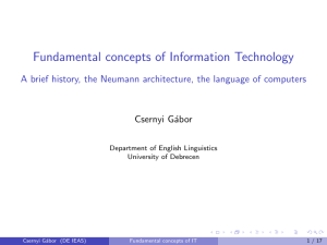 Fundamental concepts of Information Technology
