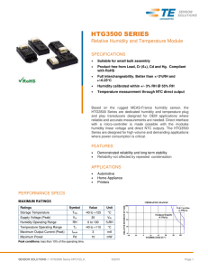 HTG3500 Series – Relative Humidity and Temperature Module